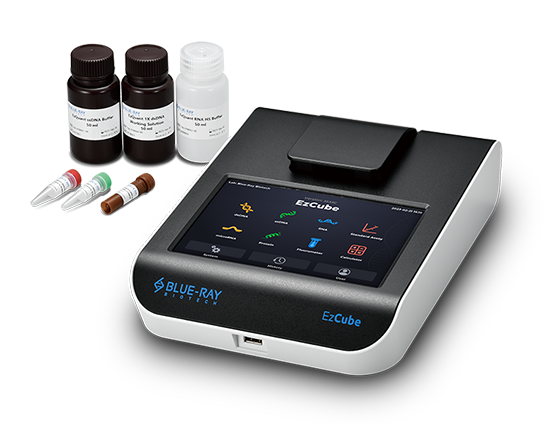 Blue-Ray Biotech EzCube Fluorometer and EzQuant Quantification Kit