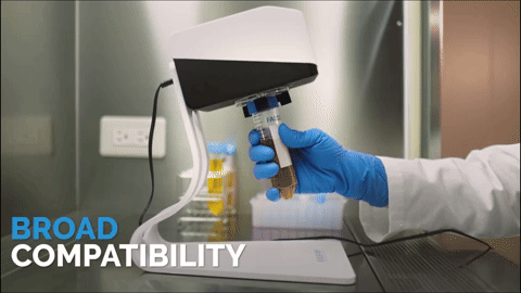 EzDecap automated decapper compatible with various screw cap tube sizes without changing grippers