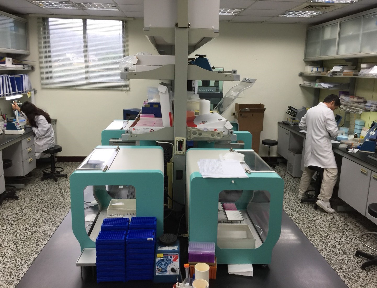 Figure 1. A total of 4 units of EzMate 401 in the lab of Panlabs Biologics.
